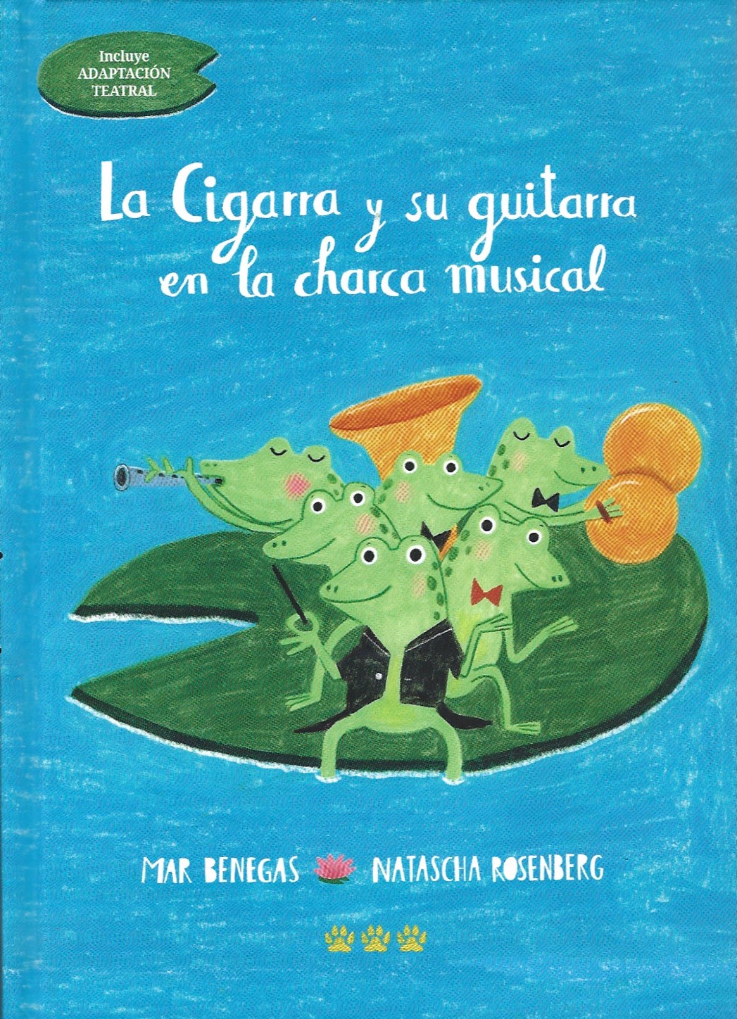 La cigarra y su guitarra en la charca musical